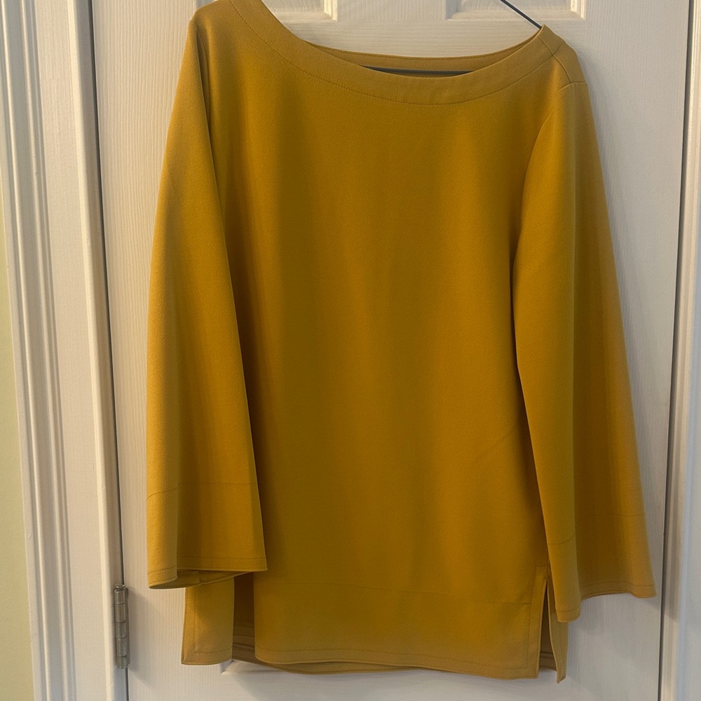 Ann Taylor Mustard Yellow Blouse